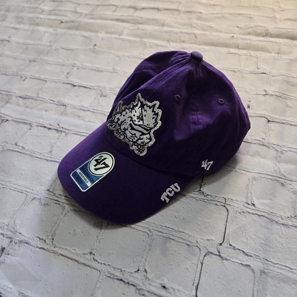TCU Sequince Outlined Horned Frogs Purple Baseball Cap Size:Kids - Picture 2 of 6